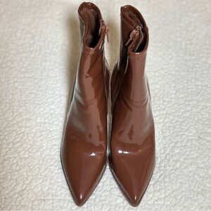 Steve Madden Shiny Brown Ankle Boots